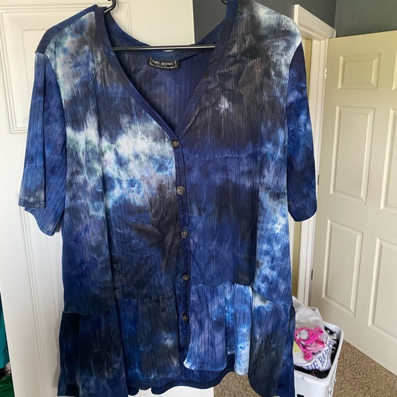 Tie Dye BabyDoll Top - Picture 2 of 3